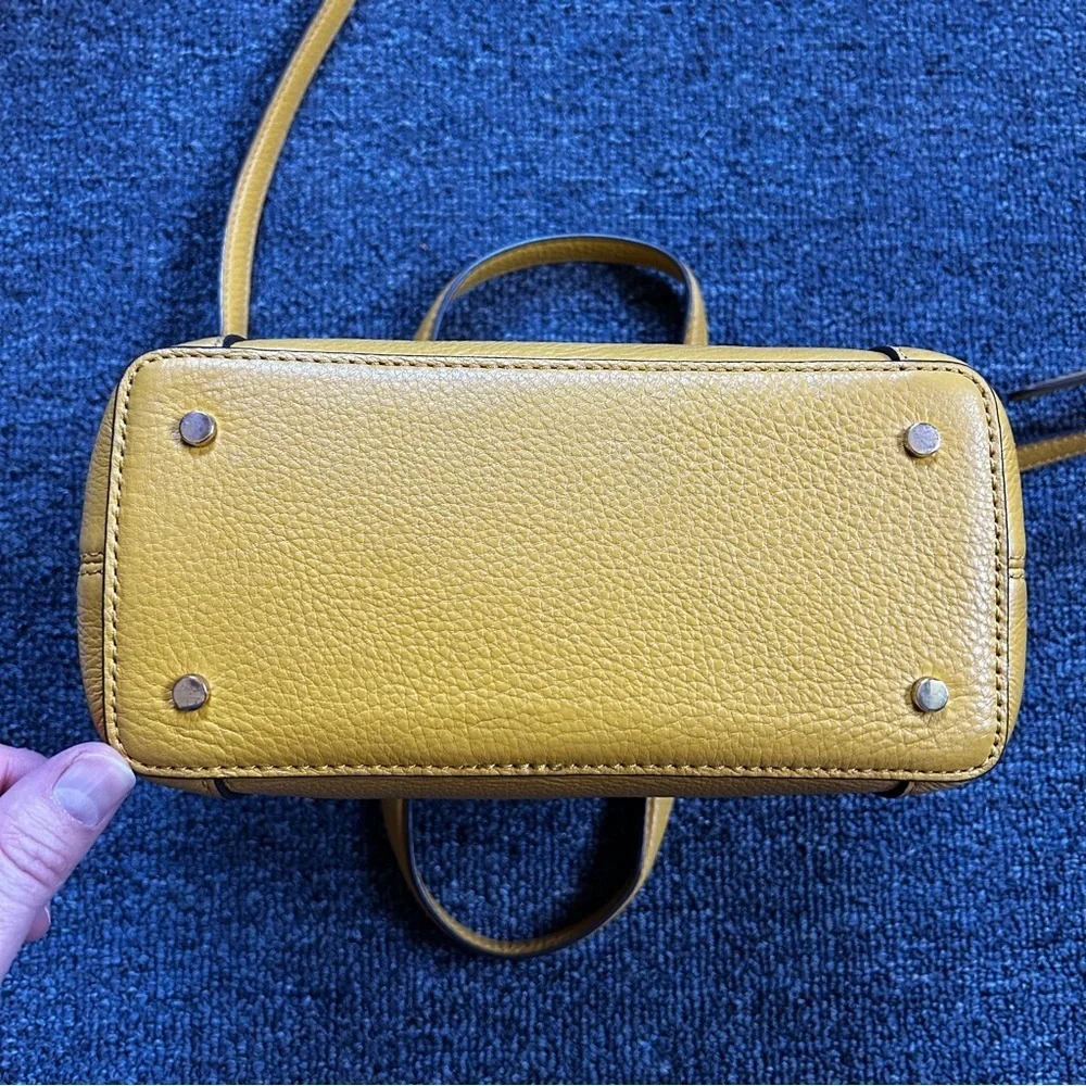 Kate Spade Womens Canary Yellow Jackson Three Compartment Satchel Handbag Small